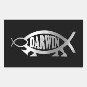 Evolution - Darwin Rechtecksticker Rechteckiger Aufkleber (Vorderseite)