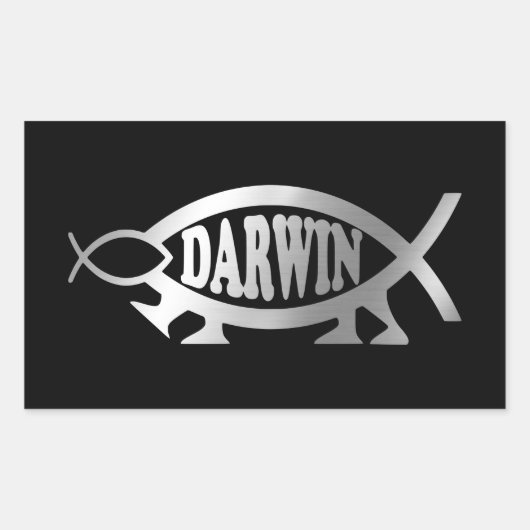 Evolution - Darwin Rechtecksticker Rechteckiger Aufkleber (Vorderseite)