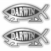 Evolution - Darwin x 2 Aufkleber (Vorderseite)
