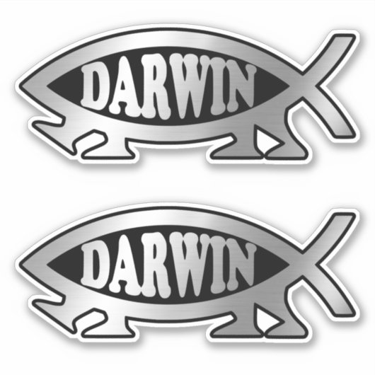 Evolution - Darwin x 2 Aufkleber (Vorderseite)