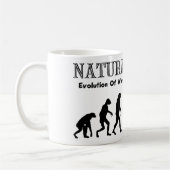 Evolution der befreiten Frau (Frau der Naturisten) Kaffeetasse (Links)