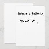 Evolution der Behörde bei Katzen Hunde Einladung (Vorne/Hinten)