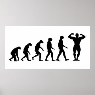 Evolution der Bodybuilding Poster
