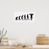 Evolution der Bodybuilding Poster (Küche)