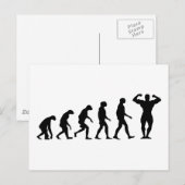 Evolution der Bodybuilding Postkarte (Vorne/Hinten)