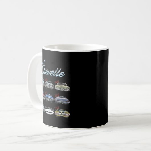 Evolution der Chevelle,SS,Hotrod,Muskelwagen,SS4 Kaffeetasse (Vorderseite Links)