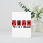 Evolution der Ehe Postkarte (Stehend Vorderseite)