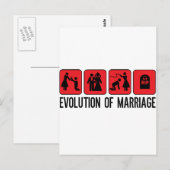 Evolution der Ehe Postkarte (Vorne/Hinten)