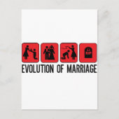 Evolution der Ehe Postkarte (Vorderseite)