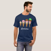 Evolution der Eiscreme T-Shirt (Vorne ganz)