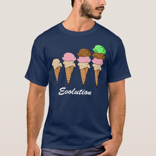 Evolution der Eiscreme T-Shirt (Vorderseite)