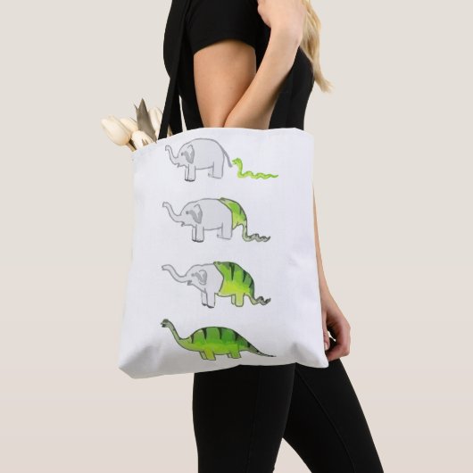 Evolution der Elefanten zu den Dinosauriern Tasche (Von Nahem)