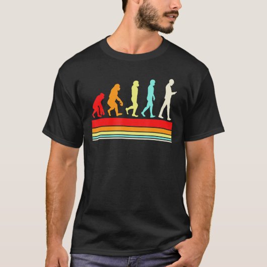 Evolution der Evolution lesen Retro T-Shirt (Vorderseite)