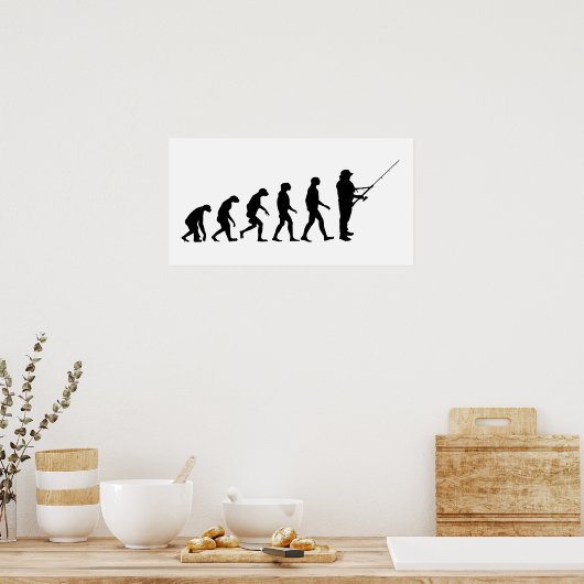 Evolution der Fischerei Poster (Küche)