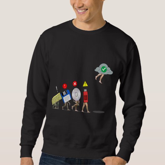 Evolution der Idee eines Ingenieurs für Datenspeic Sweatshirt (Vorderseite)