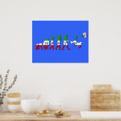 Evolution der italienischen Fußball Italia Calcio Poster (Küche)