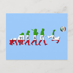 Evolution der italienischen Fußball Italia Calcio  Postkarte