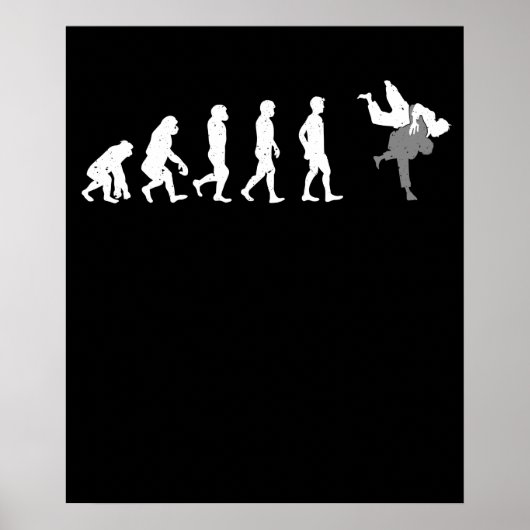 Evolution der Kampfkunst des Menschen Funny MIXED  Poster (Vorne)