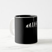 Evolution der Kampfkunst des Menschen Funny MIXED Zweifarbige Tasse (Vorderseite Links)