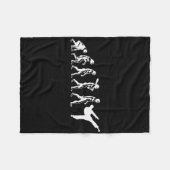 Evolution der Karate-Kampfsportarten Kickboxen Tae Fleecedecke (Vorderseite (Horizontal))