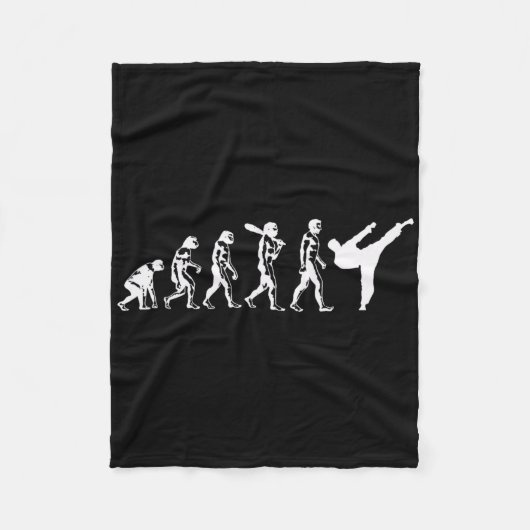 Evolution der Karate-Kampfsportarten Kickboxen Tae Fleecedecke (Vorderseite)