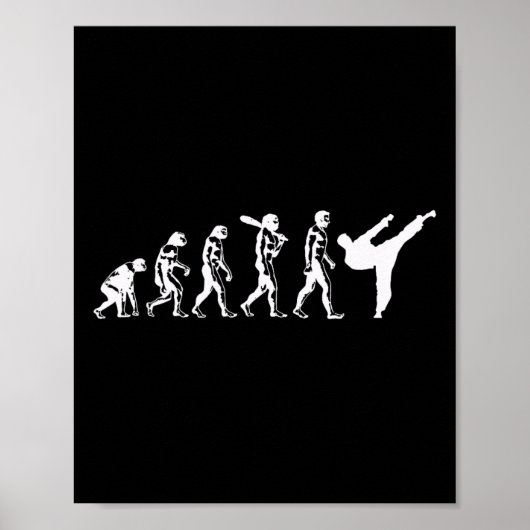 Evolution der Karate-Kampfsportarten Kickboxen Tae Poster (Vorne)