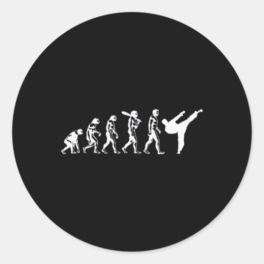 Evolution der Karate-Kampfsportarten Kickboxen Tae Runder Aufkleber (Vorderseite)