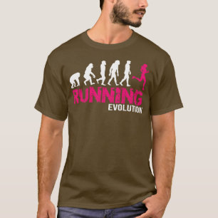 Evolution der laufenden Mädchen Läufer Geschenk T-Shirt