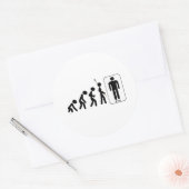 Evolution der Männer Runder Aufkleber (Umschlag)