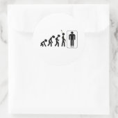 Evolution der Männer Runder Aufkleber (Tasche)