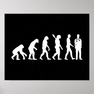Evolution der männlichen Krankenschwester Poster