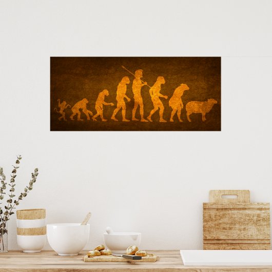 Evolution der Massendrucke Poster (Küche)