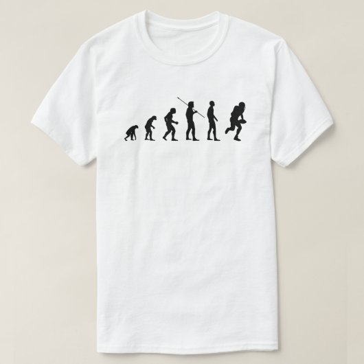 Evolution der Menschheit ・ Funny American Football T-Shirt (Design vorne)
