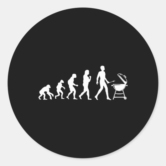 Evolution der menschlichen Grillen, die das Design Runder Aufkleber (Vorderseite)