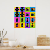 Evolution der Musik Poster (Küche)