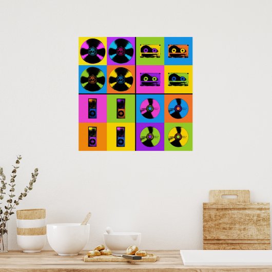 Evolution der Musik Poster (Küche)