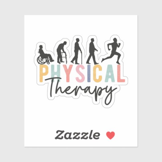 Evolution der Physikaltherapie, Physiotherapeut Aufkleber (Blatt)