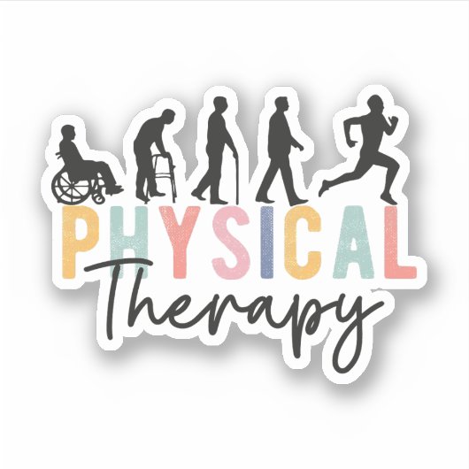 Evolution der Physikaltherapie, Physiotherapeut Aufkleber (Vorderseite)