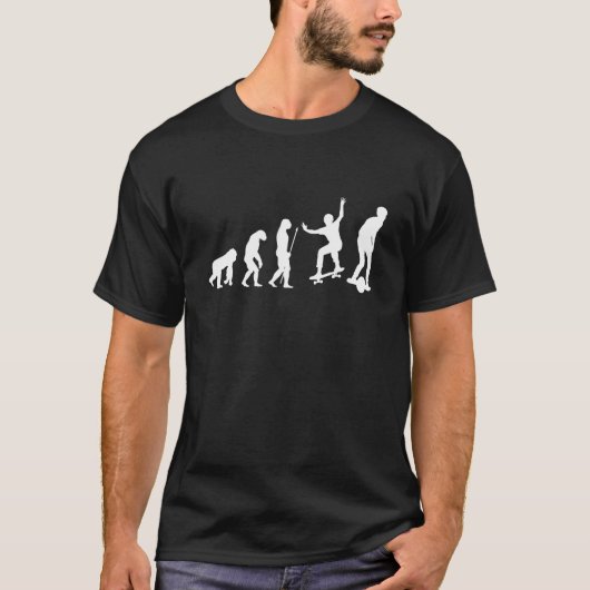 Evolution der Rollbahn mit einem Rad T-Shirt (Vorderseite)