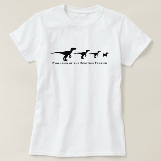 Evolution der schottischen Terrier T-Shirt (Design vorne)