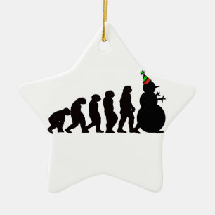 Evolution der Snowman-Verzierung Keramik Ornament