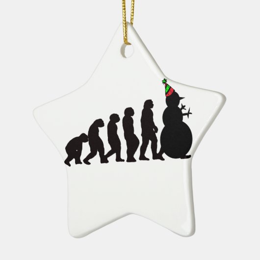 Evolution der Snowman-Verzierung Keramik Ornament (Links)