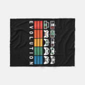 Evolution der Videospielcontroller 80er 90er Retro Fleecedecke (Vorderseite (Horizontal))