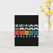 Evolution der Videospielcontroller 80er 90er Retro Karte (Gelbe Blume)