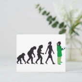Evolution der weiblichen Ärztin Postkarte (Stehend Vorderseite)