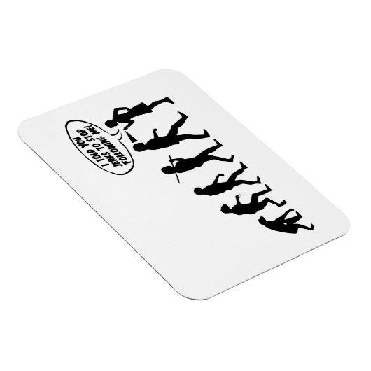 Evolution der weiblichen Pfefferspray - Funny Femi Magnet (Rechte Seite)