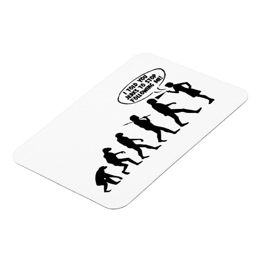 Evolution der weiblichen Pfefferspray - Funny Femi Magnet (Linke Seite)