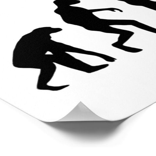 Evolution der weiblichen Pfefferspray - Funny Femi Poster (Ecke)