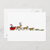 Evolution der Weihnachtszeit Feiertagspostkarte (Vorne/Hinten)