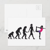 Evolution der Yogastellung Postkarte (Vorne/Hinten)